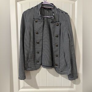 Tommy Hilfiger Black and White Striped Blazer